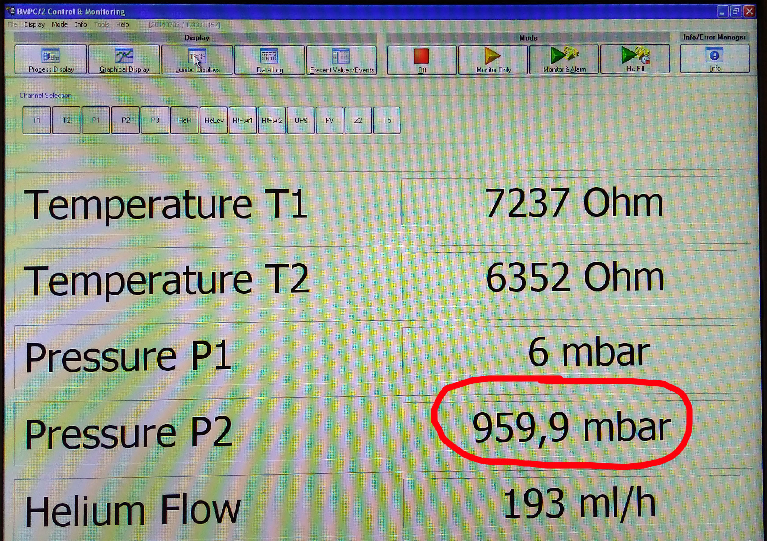 BMPC Jumbo Display vor Fuellbeginn